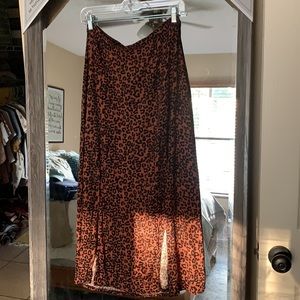 American Eagle Print Midi Skirt